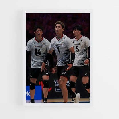 ap-japan national volleyball team-4 cadre Blanc