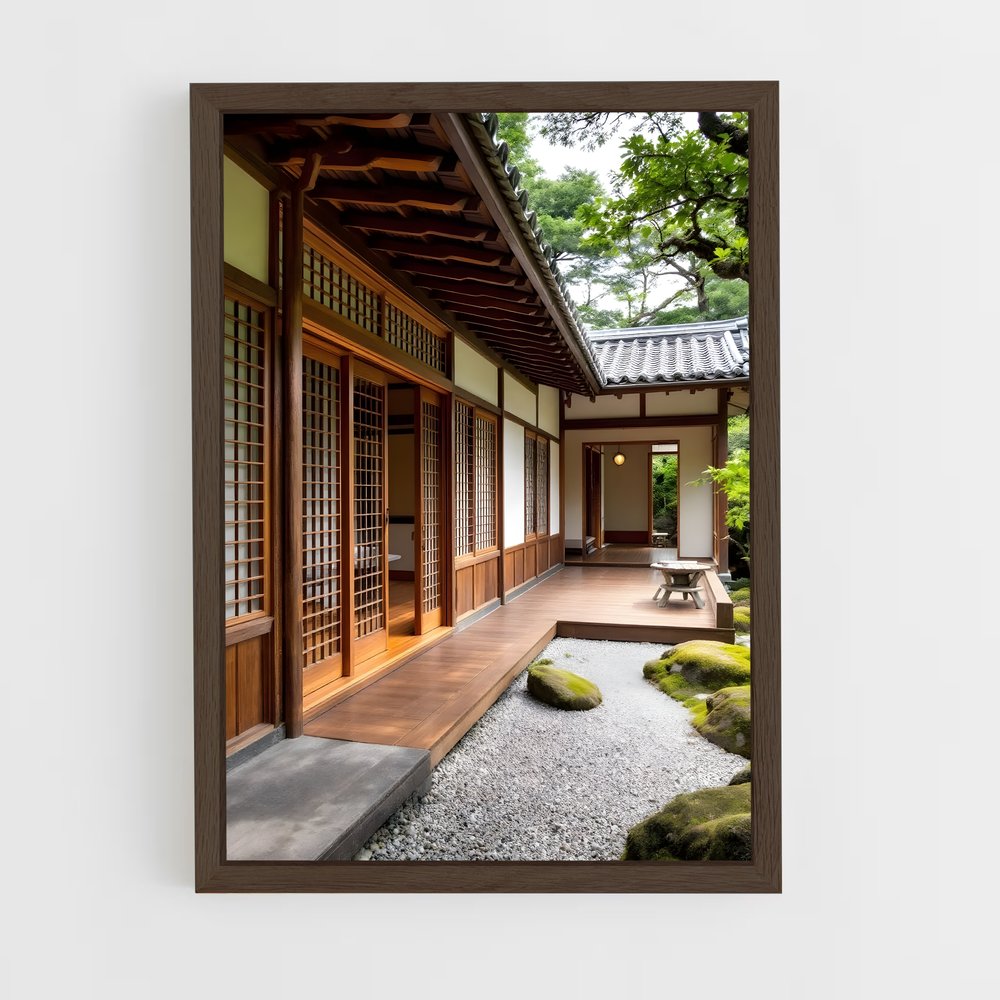 ap-japanese architecture-3 cadre Bois foncé