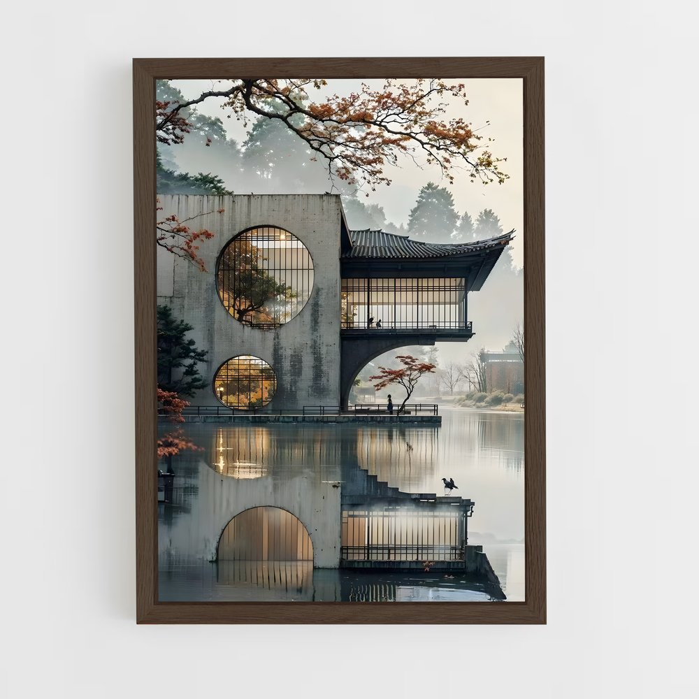 ap-japanese architecture-4 cadre Bois foncé
