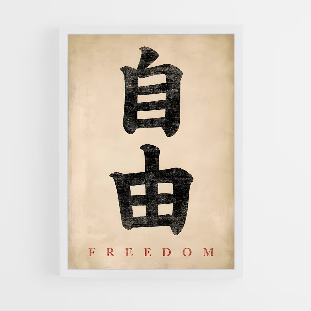 ap-japanese calligraphy-5 cadre Blanc