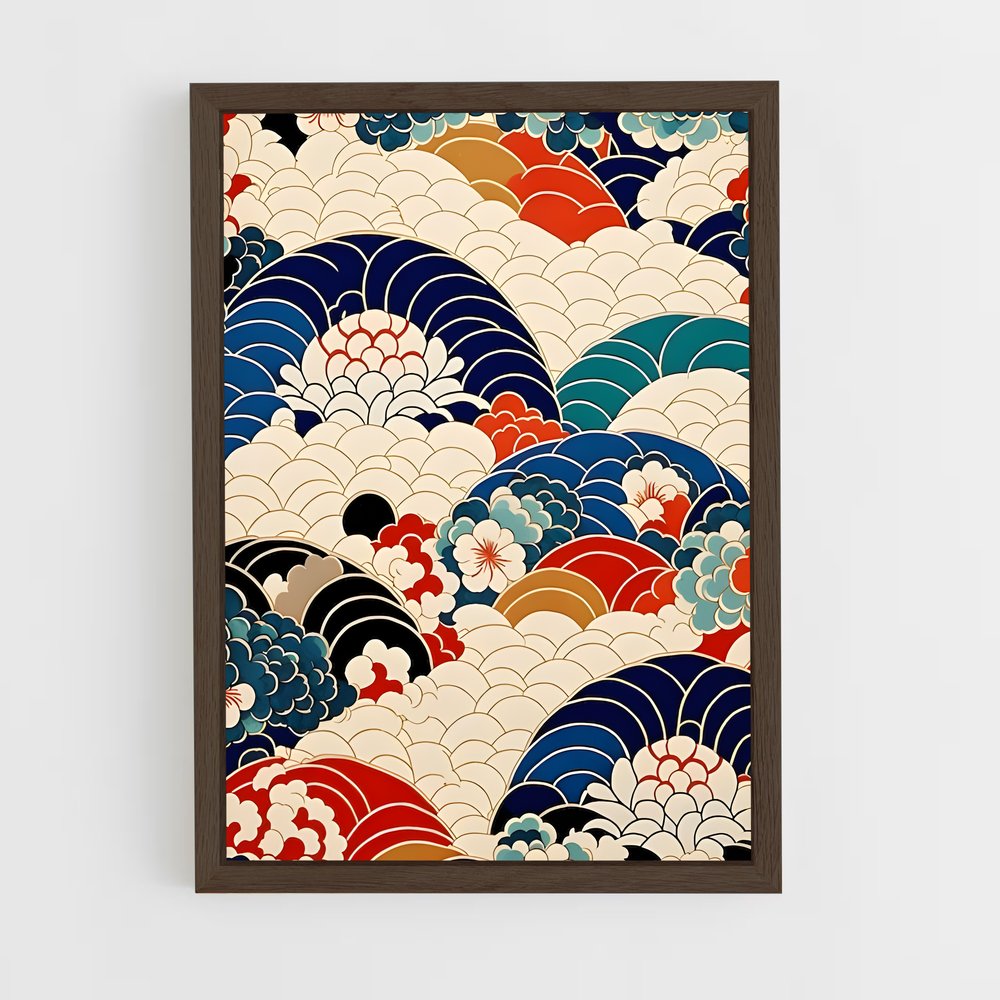 ap-japanese patterns-1 cadre Bois foncé