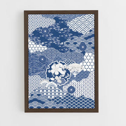 ap-japanese patterns-3 cadre Bois foncé