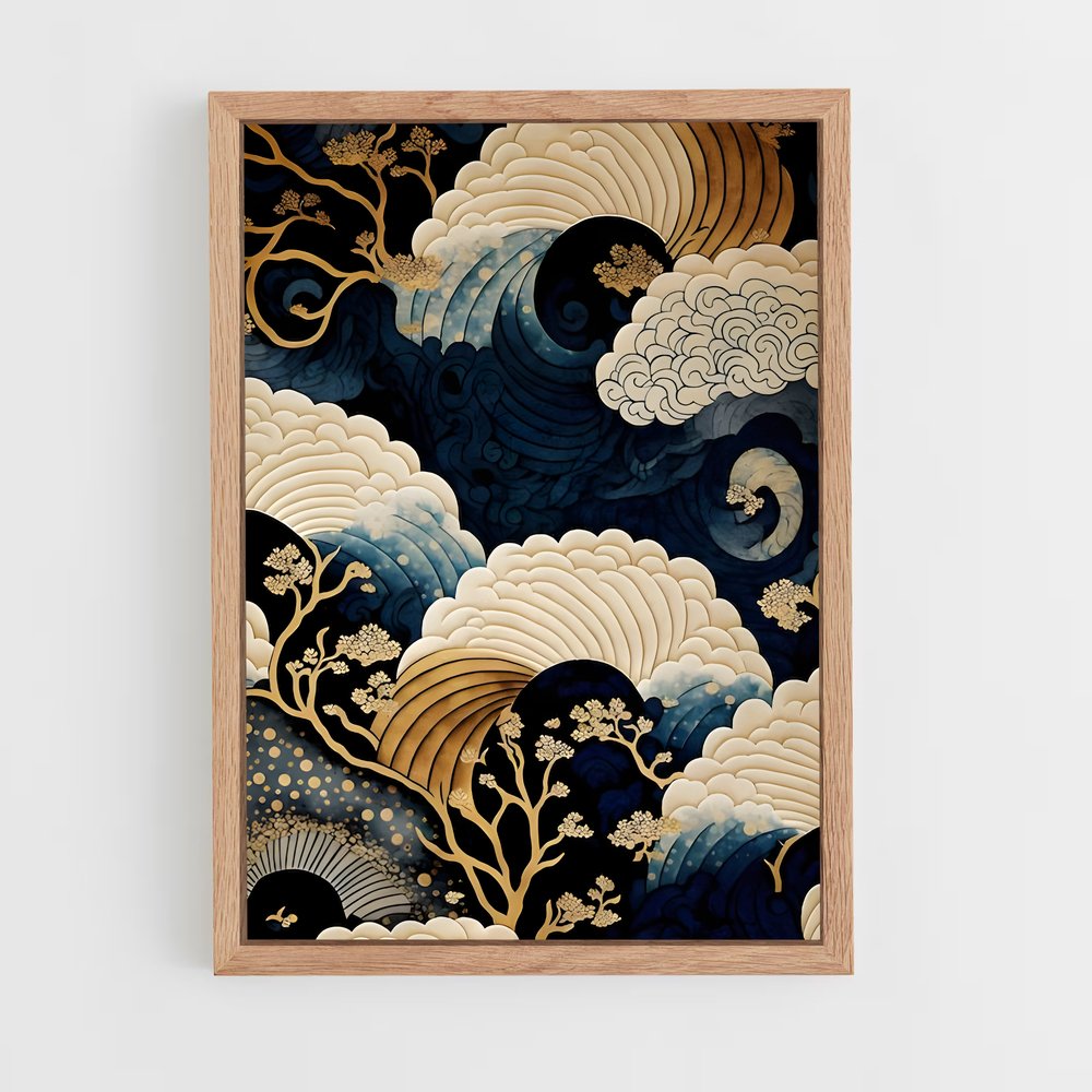 ap-japanese patterns-4 cadre Bois clair