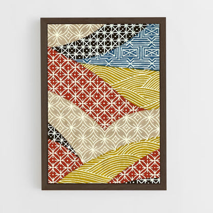 ap-japanese patterns-9 cadre Bois foncé