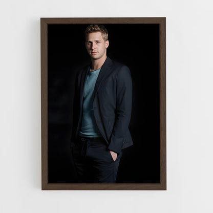 ap-jared goff-1 cadre Bois foncé
