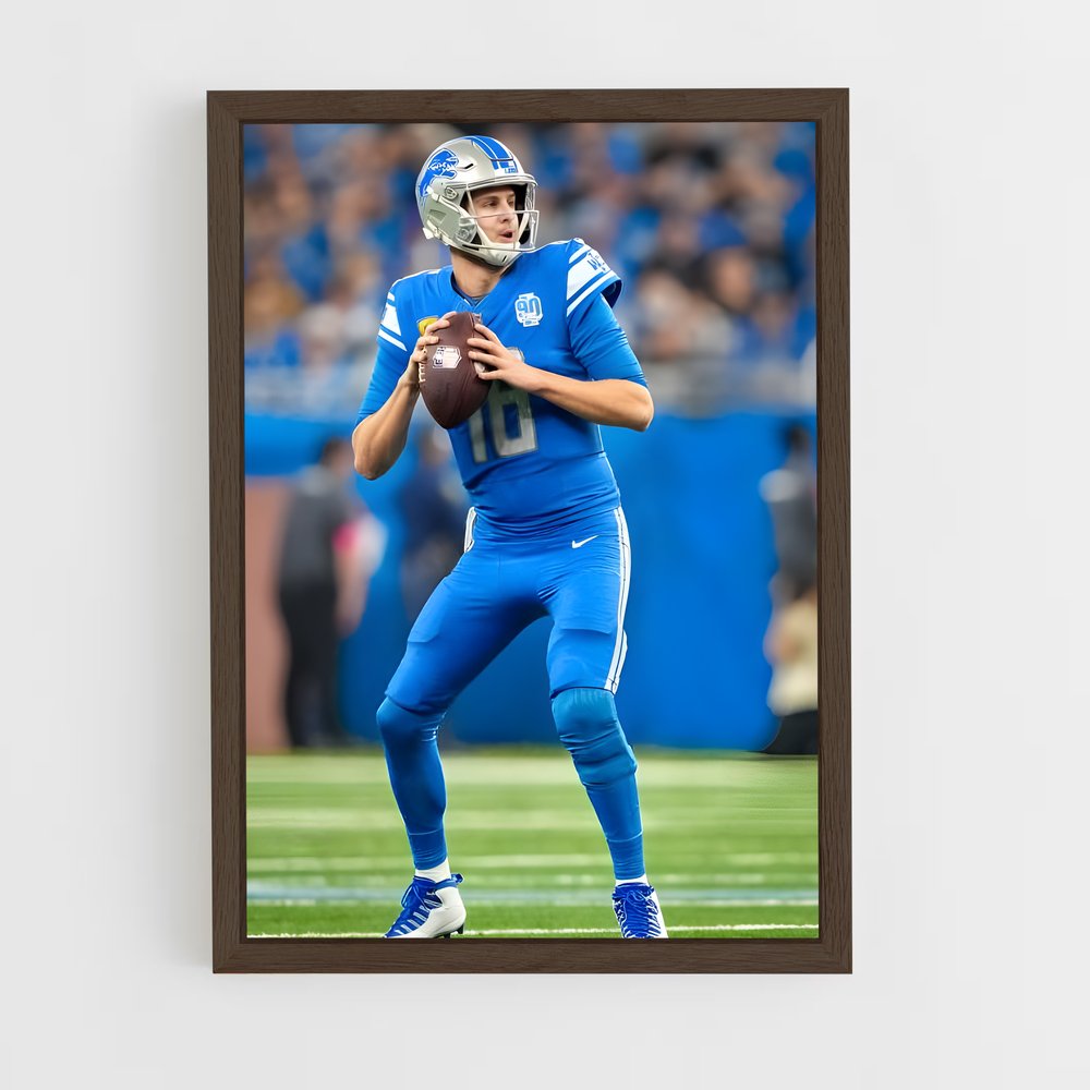 ap-jared goff-4 cadre Bois foncé
