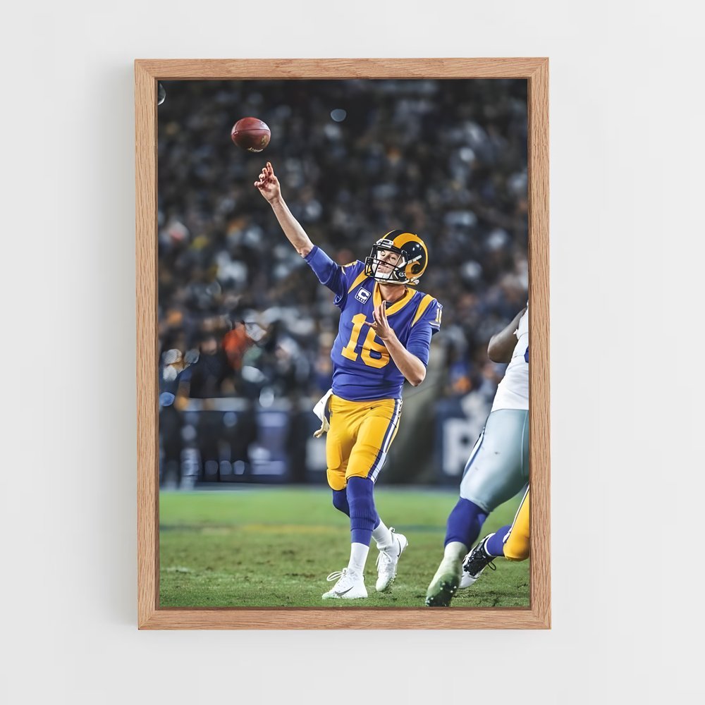 ap-jared goff-5 cadre Bois clair
