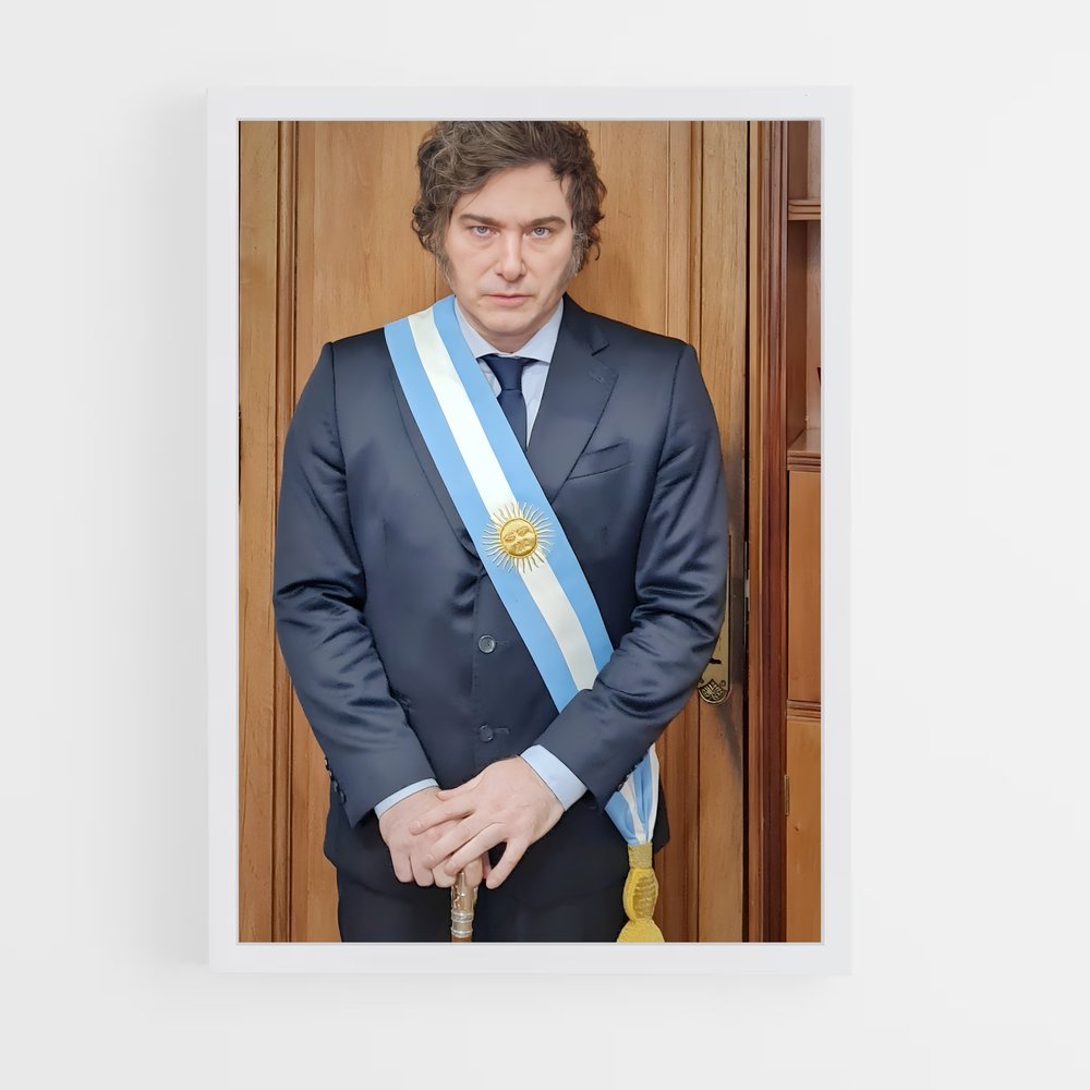 ap-javier milei-3 cadre Blanc