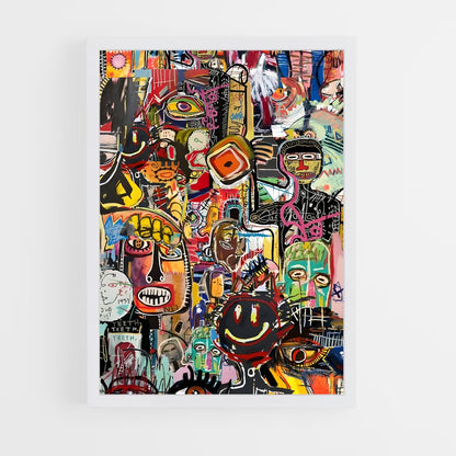 ap-jean-michel basquiat-1 cadre Blanc