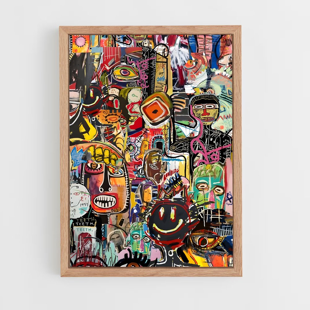 ap-jean-michel basquiat-1 cadre Bois clair