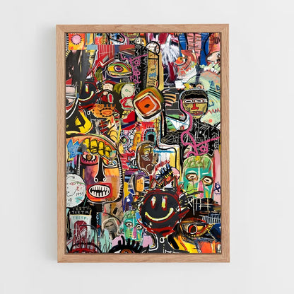 ap-jean-michel basquiat-1 cadre Bois clair