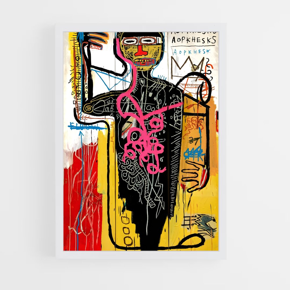 ap-jean-michel basquiat-3 cadre Blanc