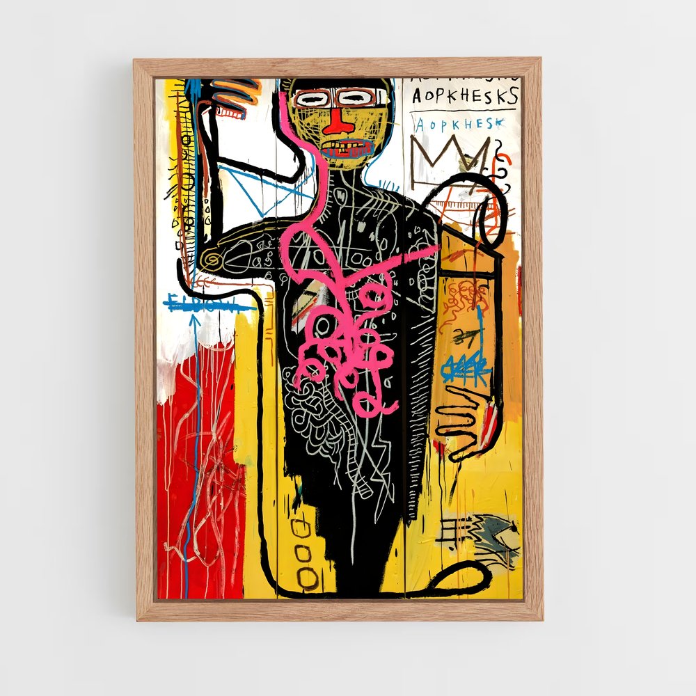 ap-jean-michel basquiat-3 cadre Bois clair