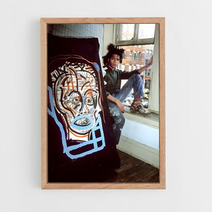 ap-jean-michel basquiat-4 cadre Bois clair