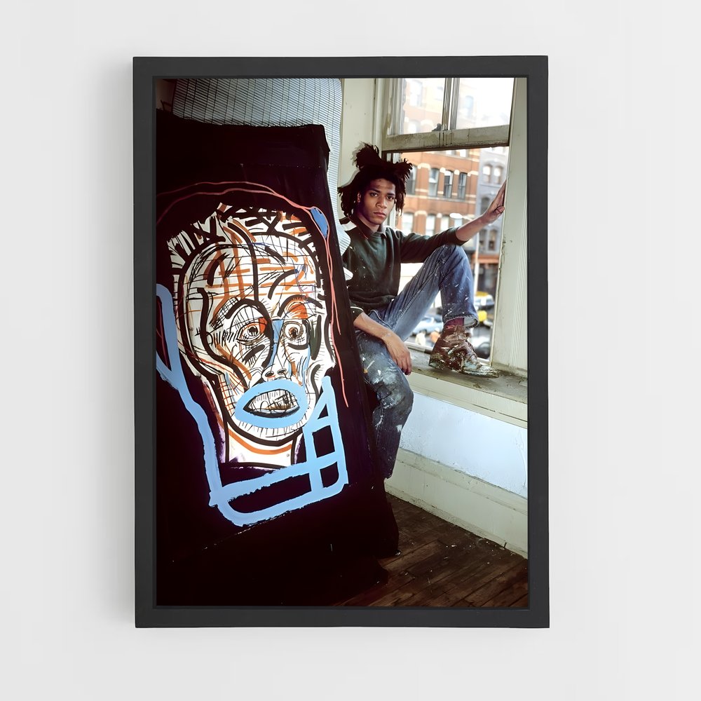 ap-jean-michel basquiat-4 cadre Noir