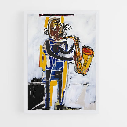 ap-jean-michel basquiat-5 cadre Blanc