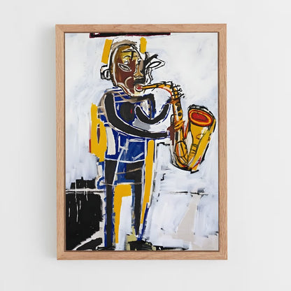 ap-jean-michel basquiat-5 cadre Bois clair