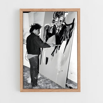 ap-jean-michel basquiat-6 cadre Bois clair