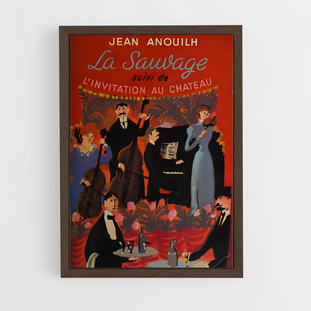 ap-jean anouilh-2 cadre Bois foncé