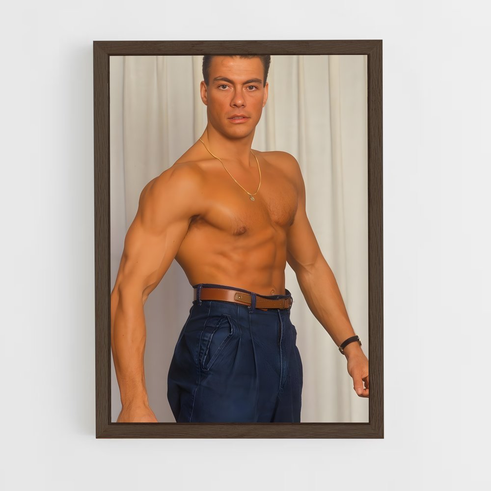 ap-jean claude van damme-1 cadre Bois foncé