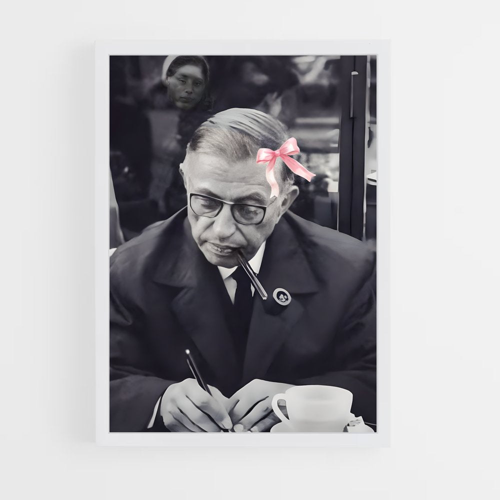 ap-jean paul sartre-2 cadre Blanc