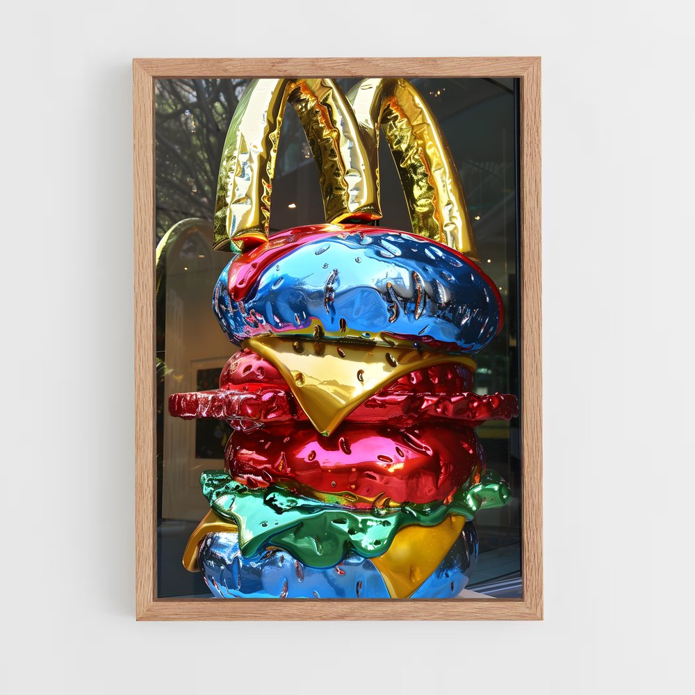 ap-jeff koons-1 cadre Bois clair
