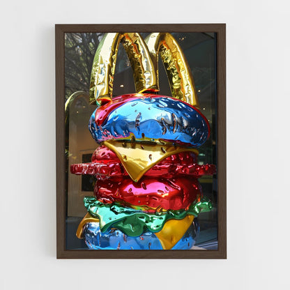 ap-jeff koons-1 cadre Bois foncé