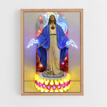 ap-jeff koons-4 cadre Bois clair