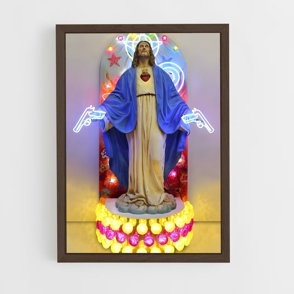ap-jeff koons-4 cadre Bois foncé