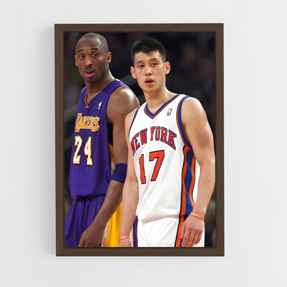ap-jeremy lin-1 cadre Bois foncé