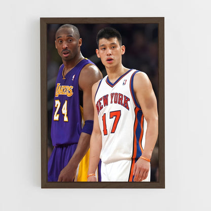 ap-jeremy lin-1 cadre Bois foncé