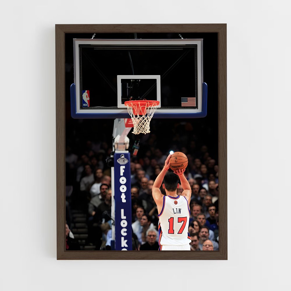 ap-jeremy lin-2 cadre Bois foncé