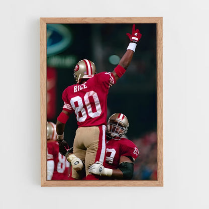 ap-jerry rice-5 cadre Bois clair