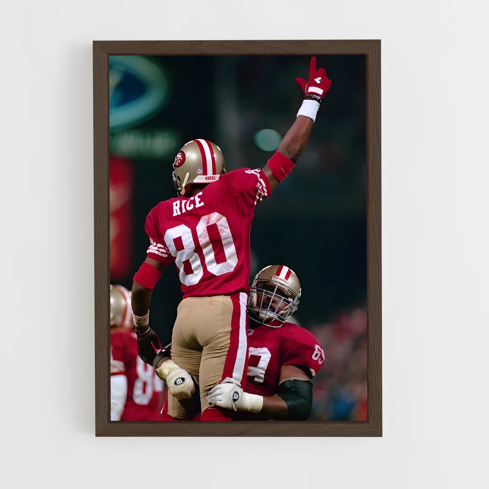 ap-jerry rice-5 cadre Bois foncé