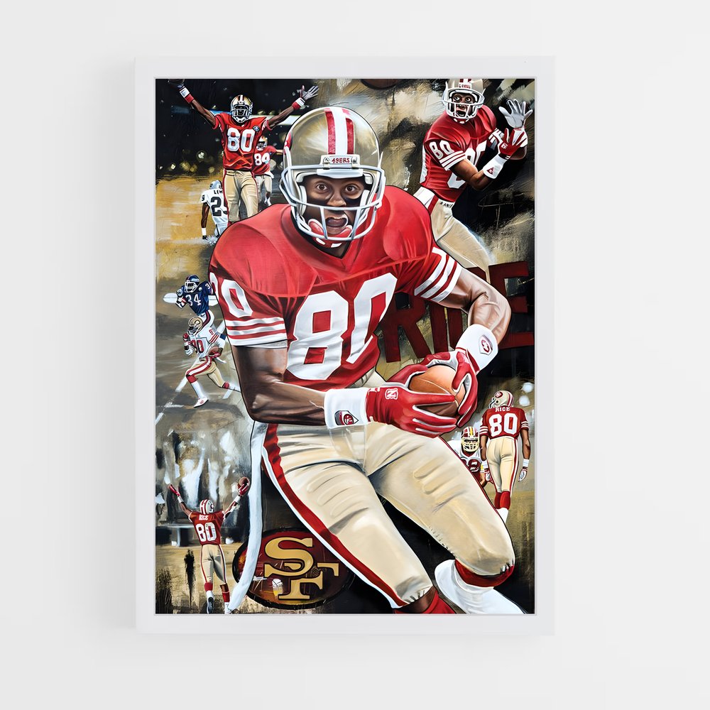 ap-jerry rice-8 cadre Blanc