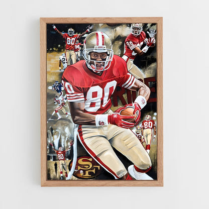 ap-jerry rice-8 cadre Bois clair