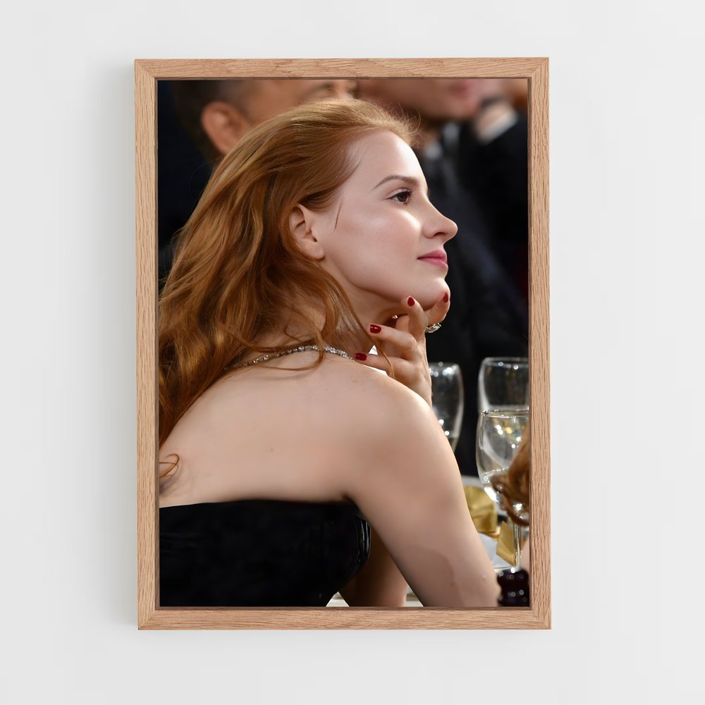 ap-jessica chastain-1 cadre Bois clair