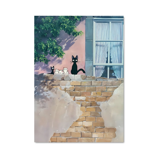 Poster Chats sur le Mur