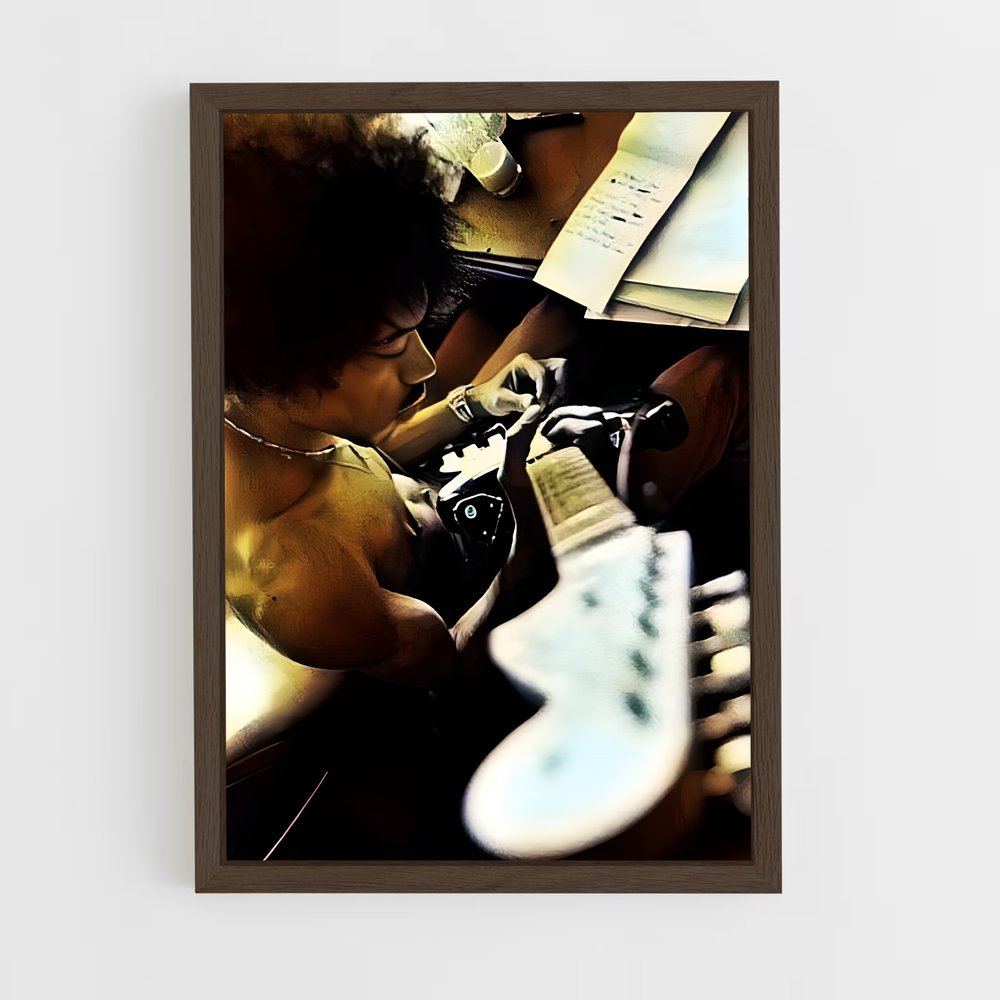 ap-jimi hendrix experience-3 cadre Bois foncé