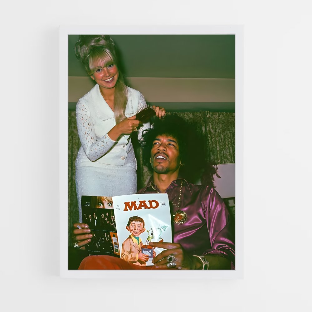 ap-jimi hendrix experience-4 cadre Blanc