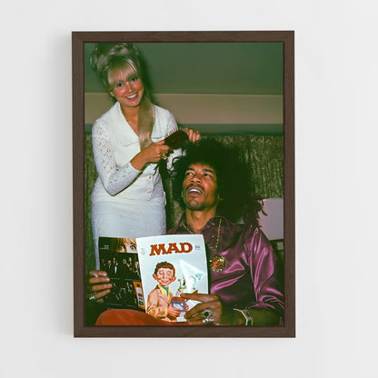 ap-jimi hendrix experience-4 cadre Bois foncé