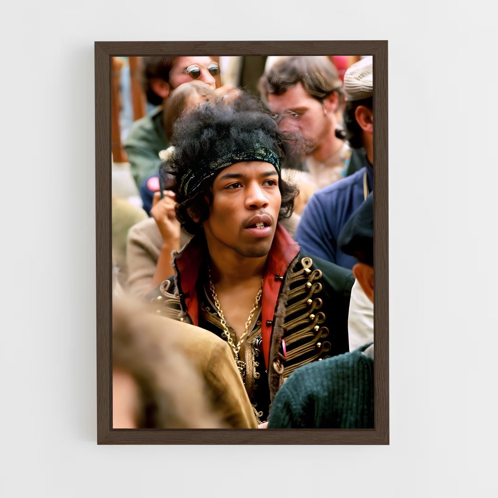 ap-jimi hendrix experience-6 cadre Bois foncé