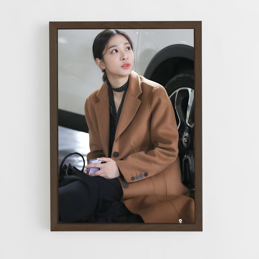 ap-jin young seo-3 cadre Bois foncé