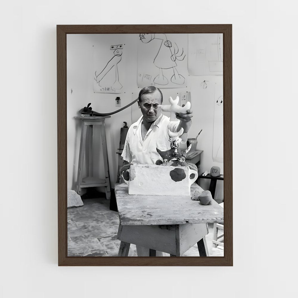 ap-joan miro-2 cadre Bois foncé