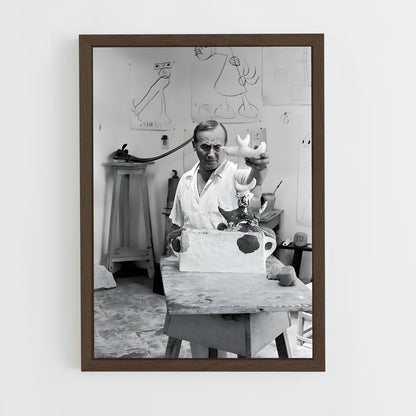 ap-joan miro-2 cadre Bois foncé