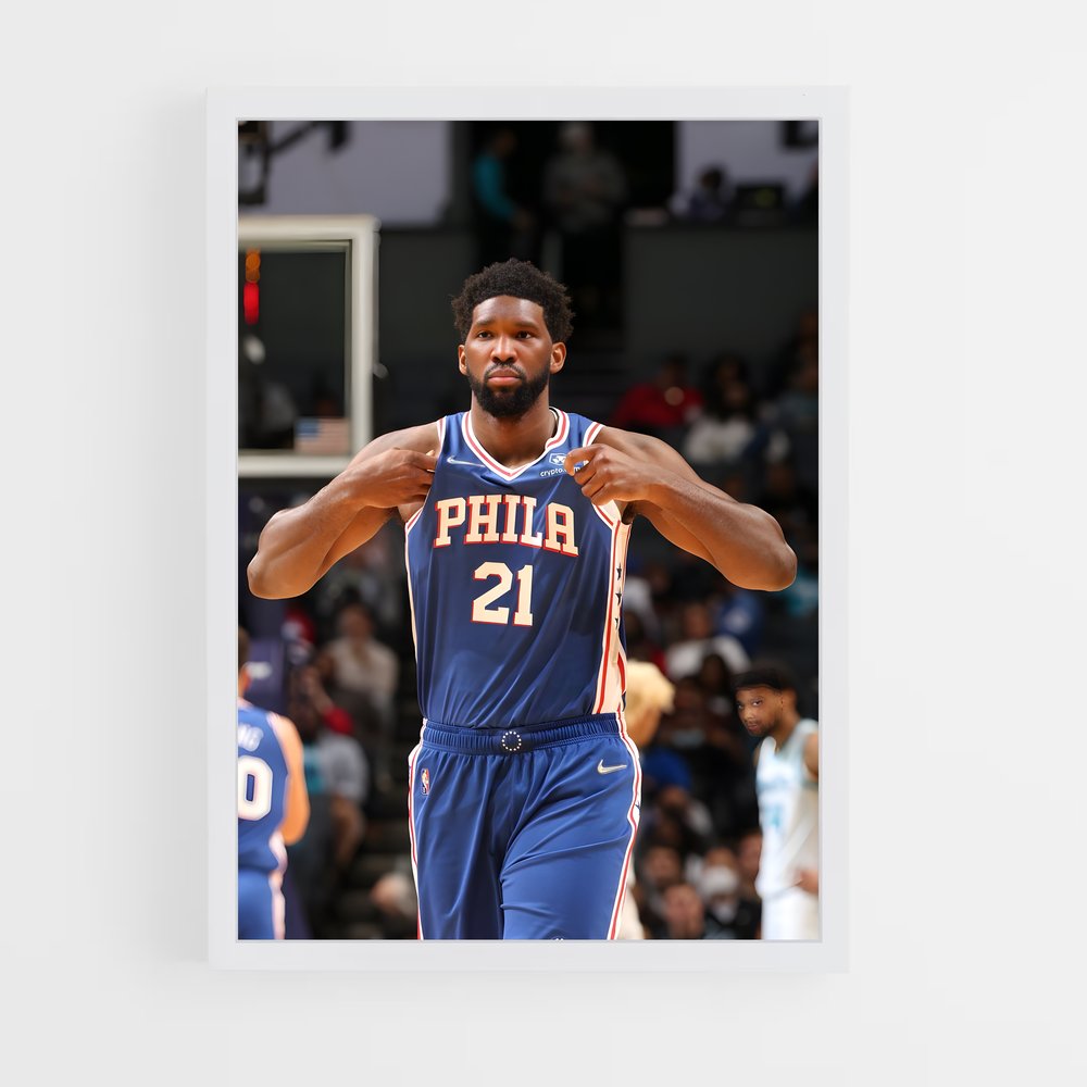 ap-joel embiid-12 cadre Blanc