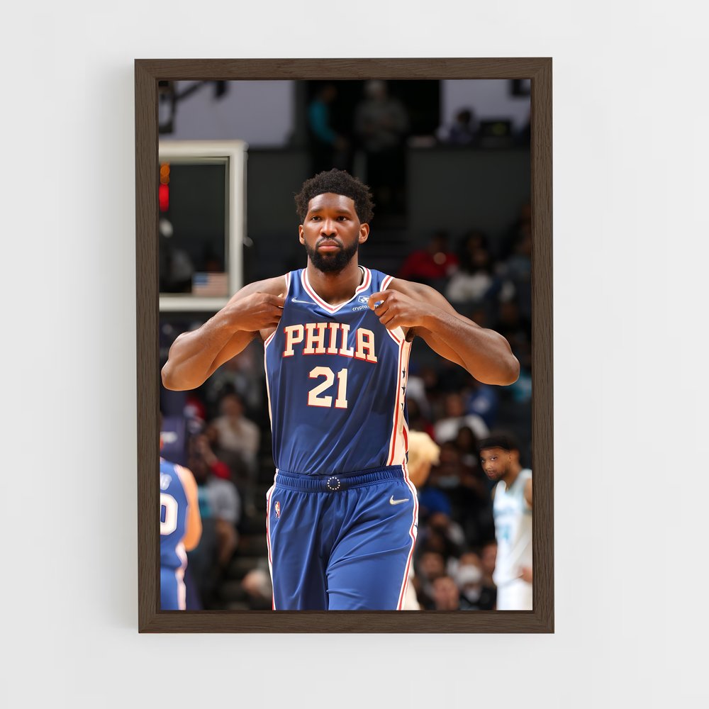 ap-joel embiid-12 cadre Bois foncé