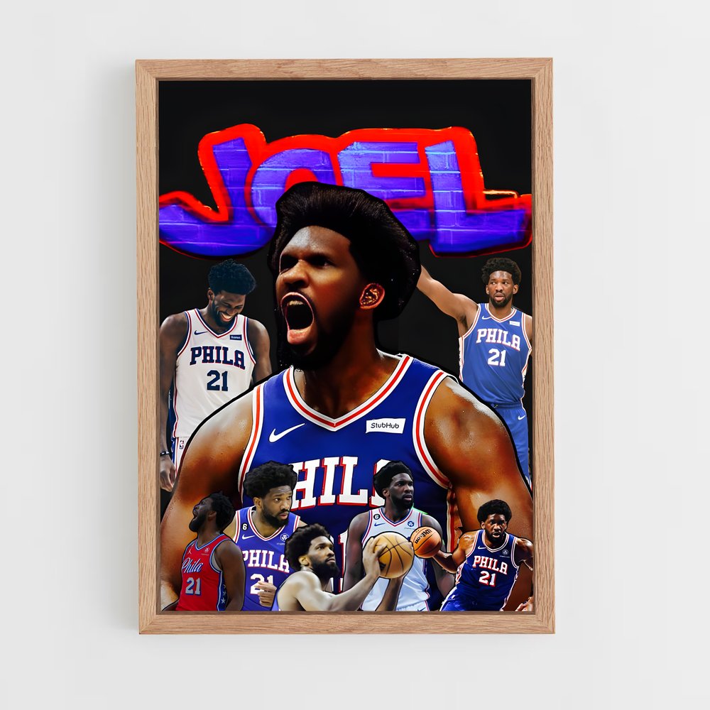 ap-joel embiid-9 cadre Bois clair