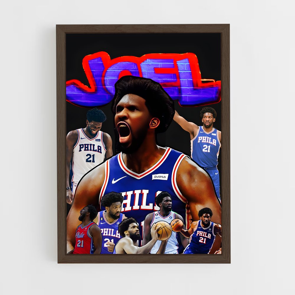 ap-joel embiid-9 cadre Bois foncé