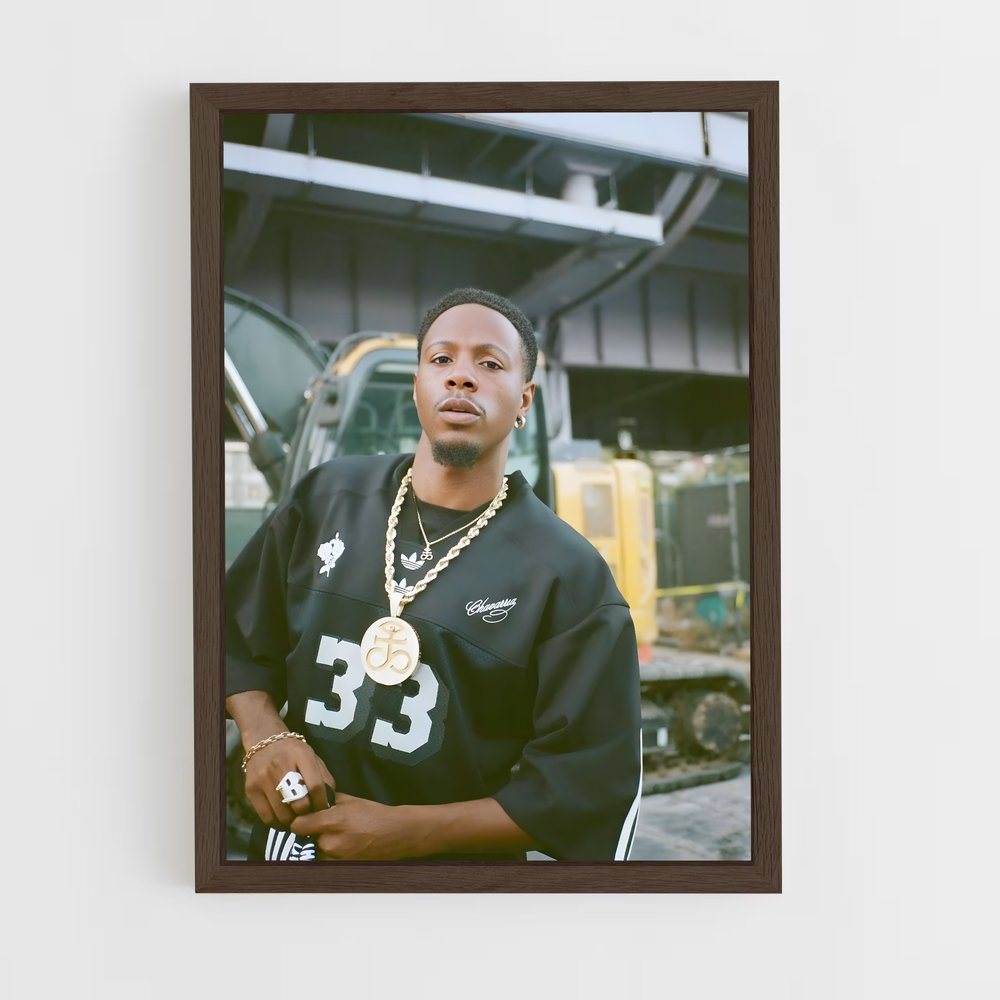 ap-joey bada$$-1 cadre Bois foncé
